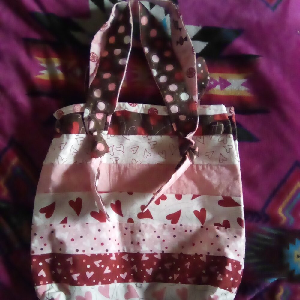 Red and Pink Heart Tote Bag